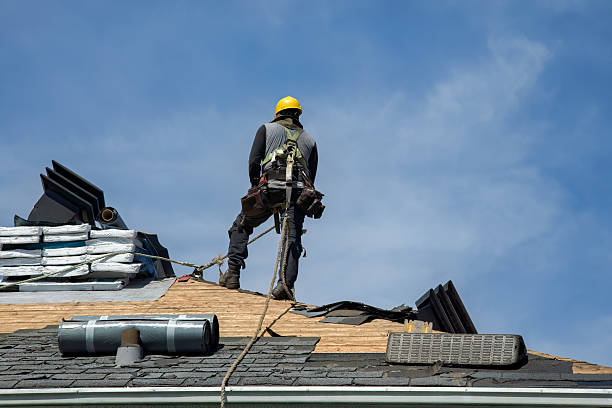 Professional Gutter Installation technician working in Newton, NH